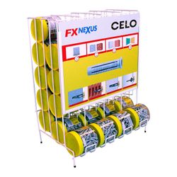 Display dispensador grátis na compra de 40 potes Celo Tacos