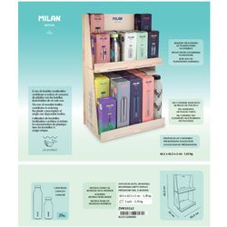 Garrafas de exibição de madeira vazias Milão