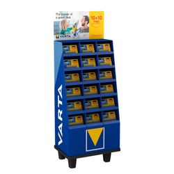 Présentoir promotionnel 102 blisters 10+10 piles (Aa+Aaa) Longlife Power Varta