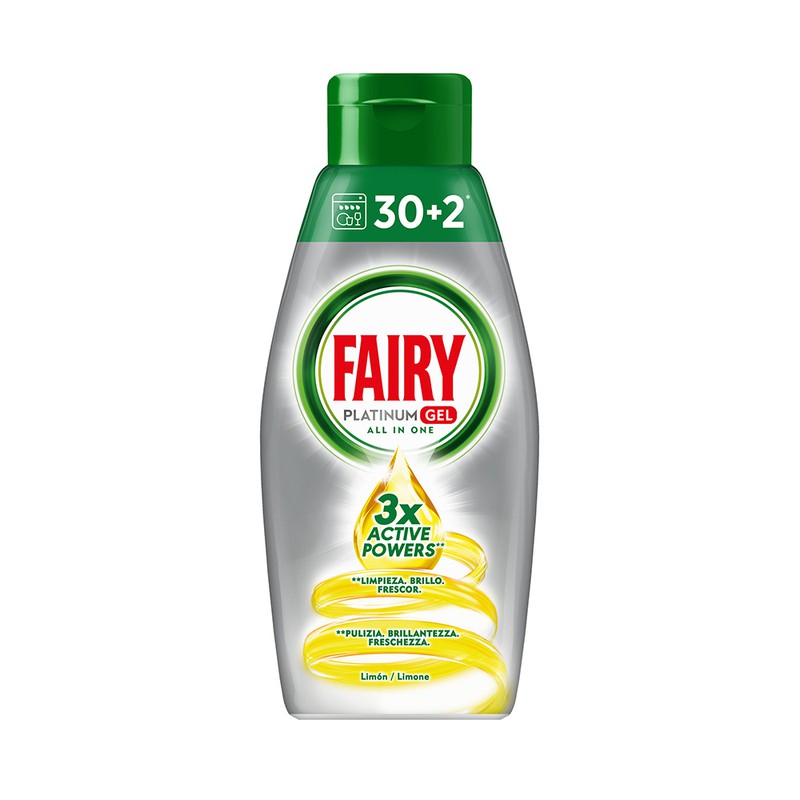 Lave-vaisselle Fairy Platinum gel citron 30 + 2 — Gardenshop