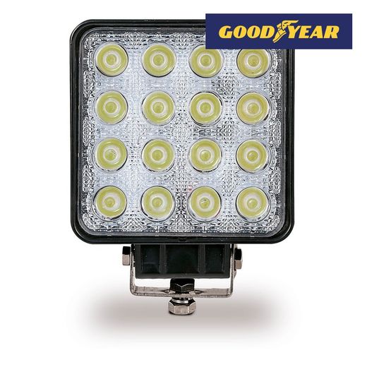 Lampe de Travail 16 Led 3500 Lm, 10-48v 48w Carrée Goodyear