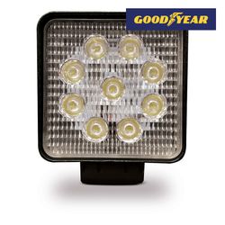 Luz de Trabalho 9 Led 2150 Lm 10-80v 27w Quadrada 60° Goodyear