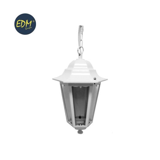 Lanterne aluminium plafond blanc 41xø23cm edm mod. Marseille
