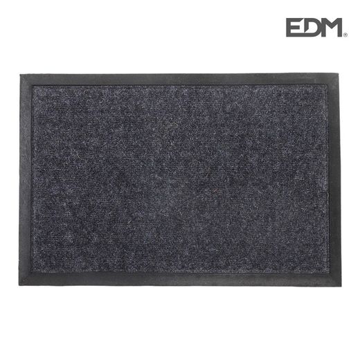 Capacho 60x40cm liso cinza escuro edm