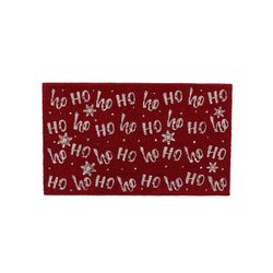 Modèle de paillasson de Noël : couleur rouge hohoho