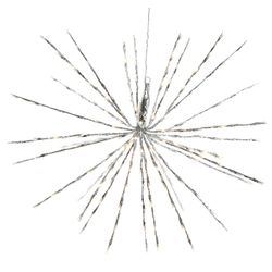 Figura led com pontas de efeito cascata 45cm 80 led luz quente ip44