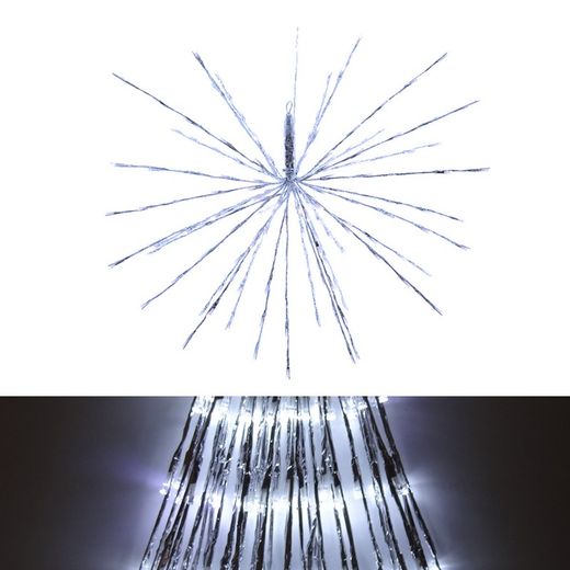 Figura led com pontas fixas efeito flash 45cm 72 led branco frio ip44