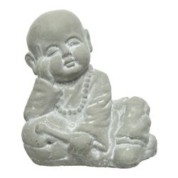 moine assis 15x10x17cm