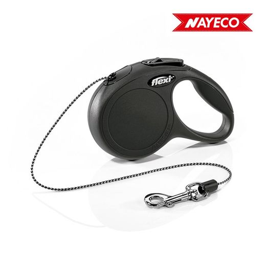 Cordon spécial Flexi Classic Cat pour chats couleur noir 3m corde Nayeco
