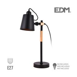 Flexo simple e27 negro edm