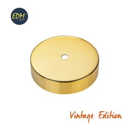 Kit de montagem de roseta metálica dourada brilhante (ø 9,85cm) incluído