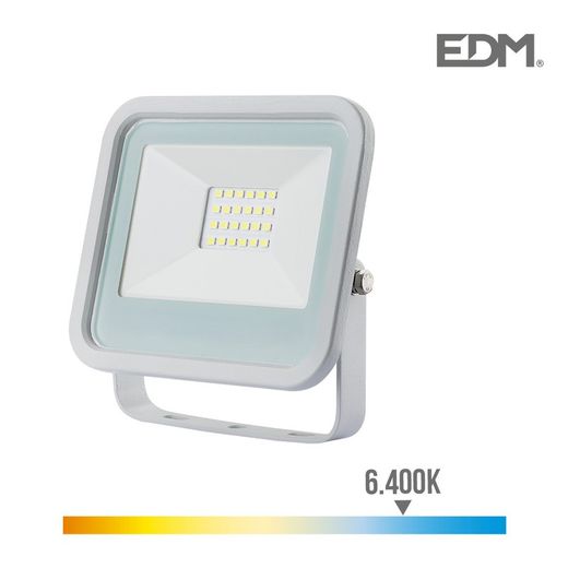 Foco proyector led extraplano smd ip65 220-240v 20w 6.400k luz fria 1400 lumens edm