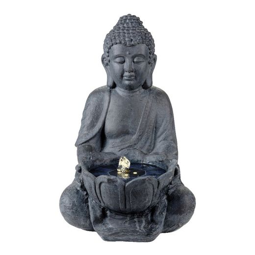 Fonte Solar do Buda. Luz Quente. 29,5x28x45cm