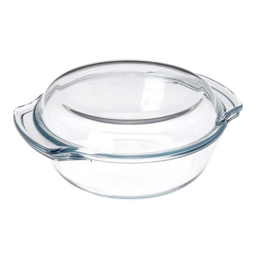 Plat rond en verre avec couvercle 2,4l
