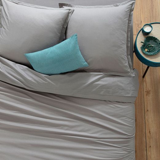 Housse de couette grise 140x200cm