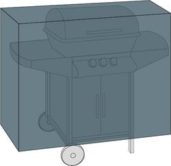 Cobertura para churrasco 95x50x75cm