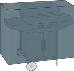 Tampa retangular para churrasco