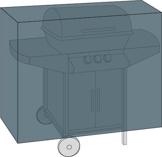 Tampa retangular para churrasco