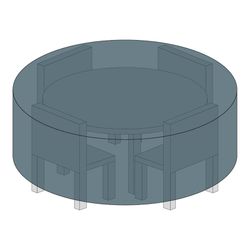 Capa redonda para móveis