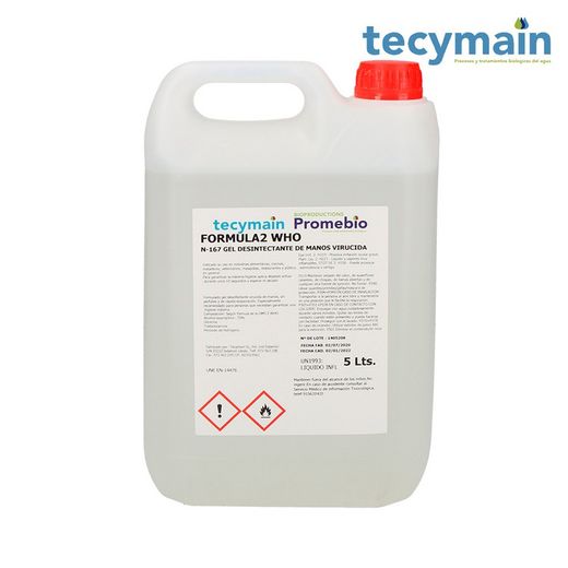 Gel hidroalcoólico 5l tecymain 5l garrafas