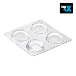 Gota autoadesiva protetora Ø19 X4 Mm. (Blister 4 Uni) Cabide Inofix Branco Overdoor Inofix Blister