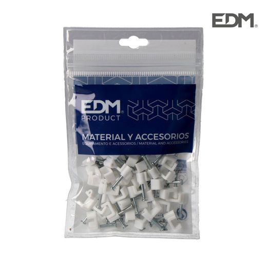 Cabo de mangueira plano de braçadeira branca 2x1,5 nº 1 (25units) edm