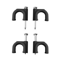 Grapa negra cable manguera tubular 2x1 nº 6 (caja 100uni)