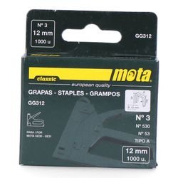Grampos Número 3 12mm 1000 Uni Gg312 Mota