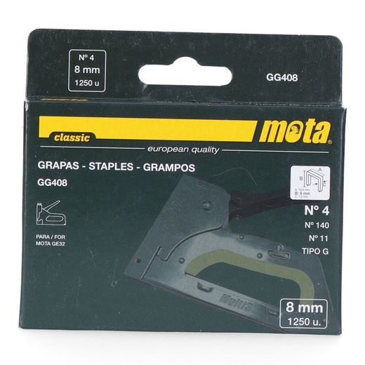 Grampos Número 4 8mm 1000 Uni Gg408 Mota