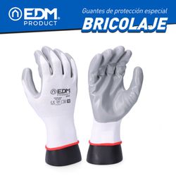 Luva DIY Poliéster Revestido com Nitrila Tamanho 10 Edm