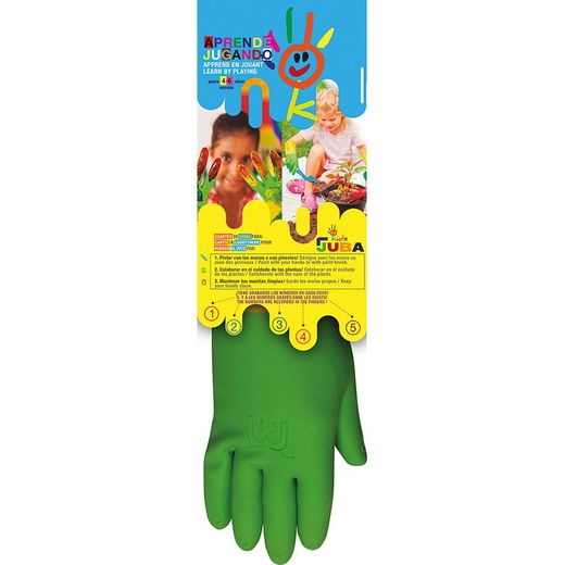 Luva infantil de látex para jardinagem tamanho 4 anos Juba