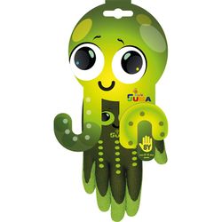 Guante Infantil Jardinería Nylon / Látex Rugoso Verde Talla 4 Años Juba