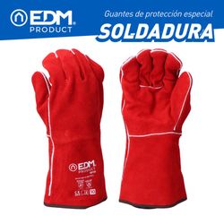A luva de couro rachada da soldadura costurou o tamanho 10 Edm da linha de Kevlar