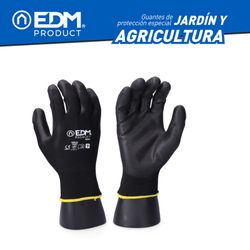Tamanho revestido 7 Edm do poliuretano do poliéster da agricultura de Glovegarden