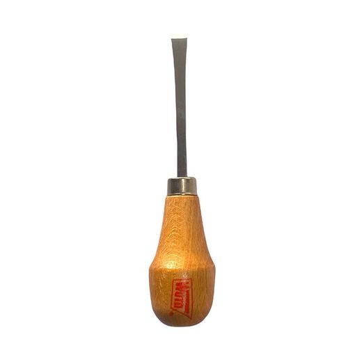 Gouge à poignée sphérique modèle 116 A. Gouge droite largeur 8 mm épaisseur 1,5 mm avec poignée sphérique. Wuto