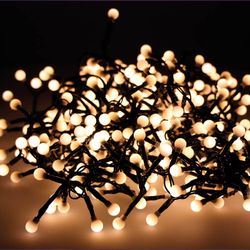 Guirnalda "cherry compact" parpadeante exterior 1100cm 500led luz calida