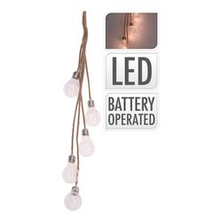 Grinalda de 5 lâmpadas de 3 leds para baterias