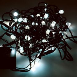 9.9mts guirlanda de diamante 100 leds luz fria