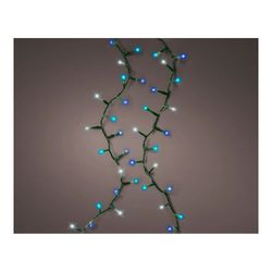 Guirnalda Led Compact Parpadeante Colores Blanco, Azul Y Turquesa 750l Cable Verde 21m