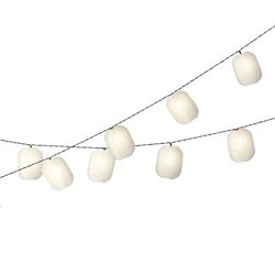 Guirlanda Solar Cilindros Brancos 10 Leds 7,5m