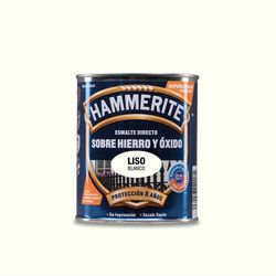 Hammerite esmalte metalico liso brillante blanco 0.750l