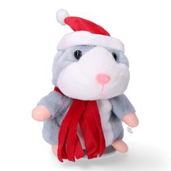 Peluche Hamster de Noël 10x11x12cm