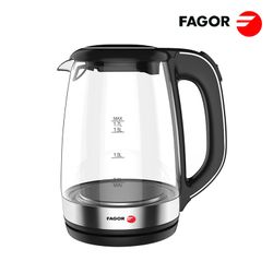 Chaleira de Água 2000w 1,7 L Preta Fagor Ø14,5x24cm