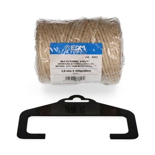 Fio 3 de juta natural biodegradável com carretel 220g / 65mts