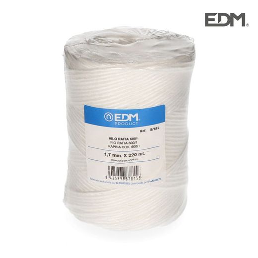 Fil de raphia 600/1 bobine 400gm / 220mts blanc
