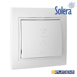 Iinterruptor Persiana 10a 25v Blanco Con Marco S.Europa Solera Erp21u