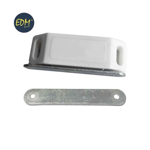 Ímã de porta branco (duas peças) 45x15mm