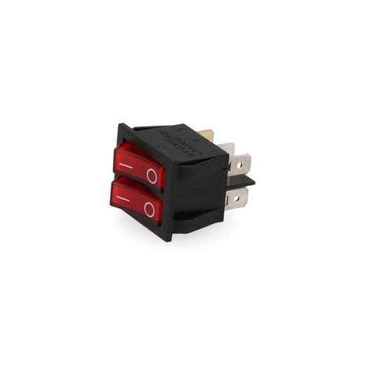 Encastré double interrupteur lumineux 16 à 30x22 escamotable