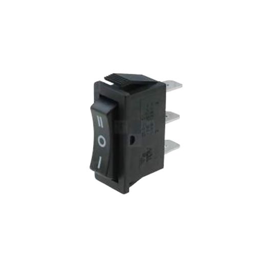 Interrupteur on-off-on étroit 15a 250v noir