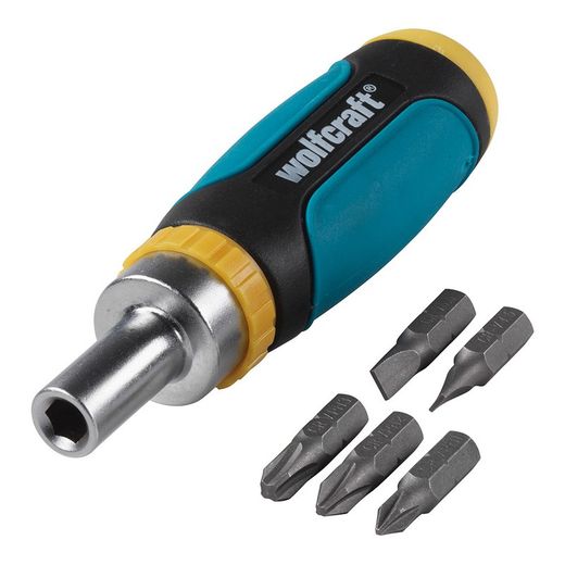 Conjunto de chave de fenda manual de 6 peças com 5 bits 1237000 Wolfcraft